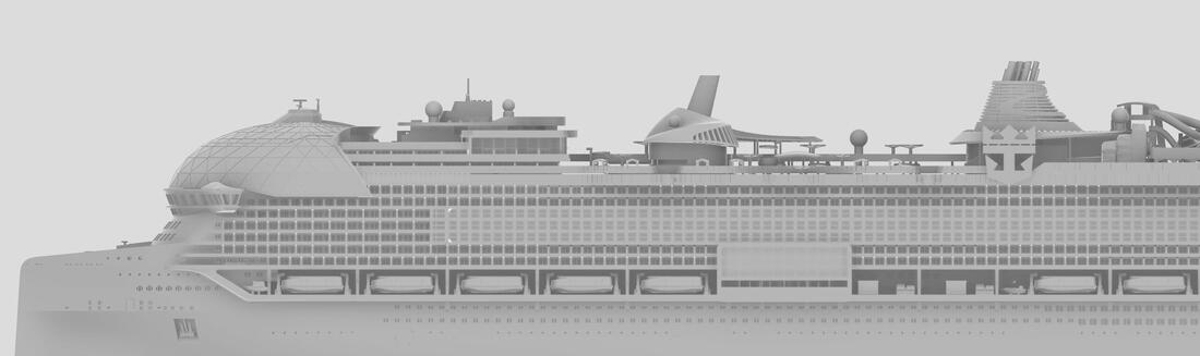 Icon of the Seas cruise ship model 1:1250 scale by Scherbak