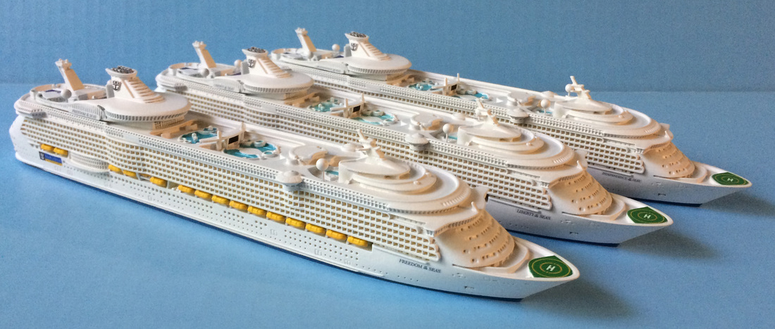 Freedom of the Seas class cruise ship models  1:1250 scale by Scherbak