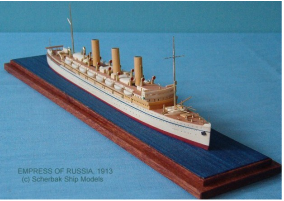 Ocean liner models from exotic wood