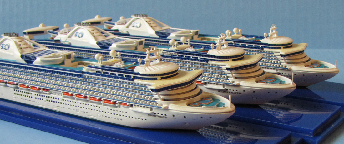 Grand Princess, Golden Princes, Star Princess cruise ship models 1:1250 scale by Scherbak, Picture