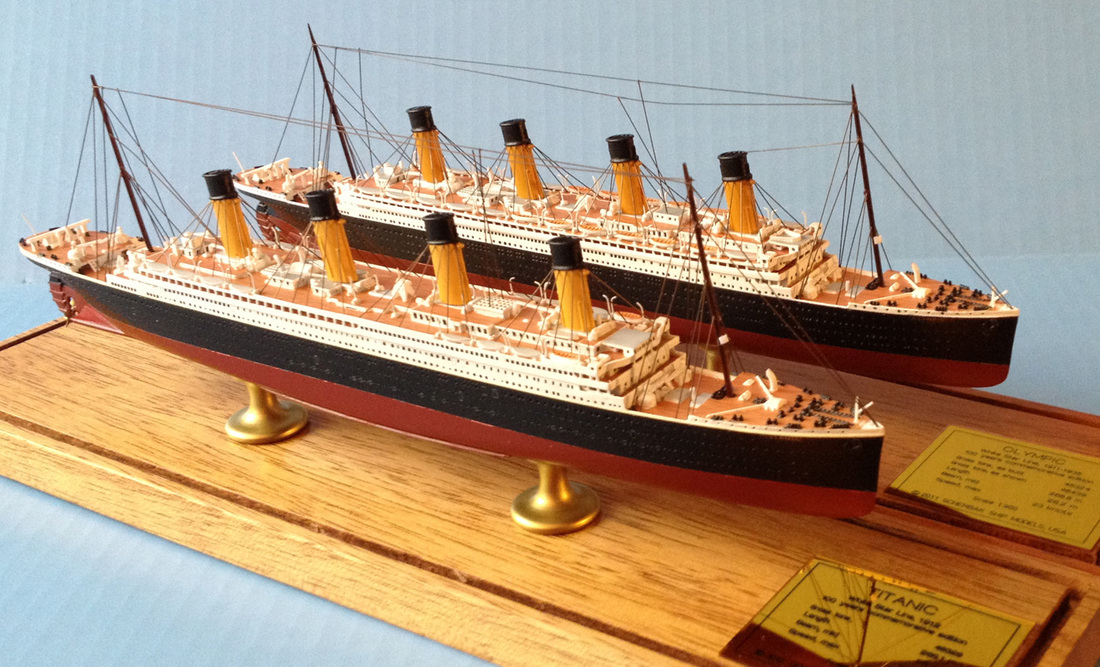 Titanic and Olympic ocean liner models 1:900 scale by Scherbak, Picture