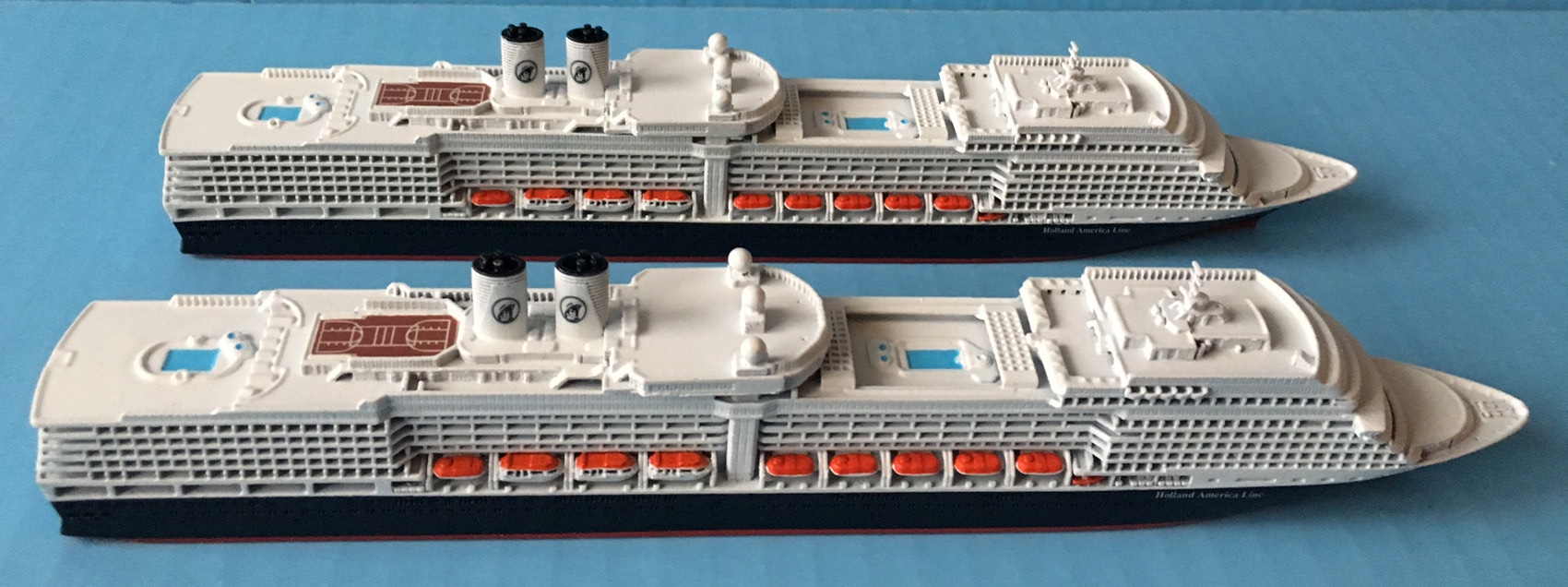 Eurodam and Nieuw Amsterdam cruise ship modelsPicture