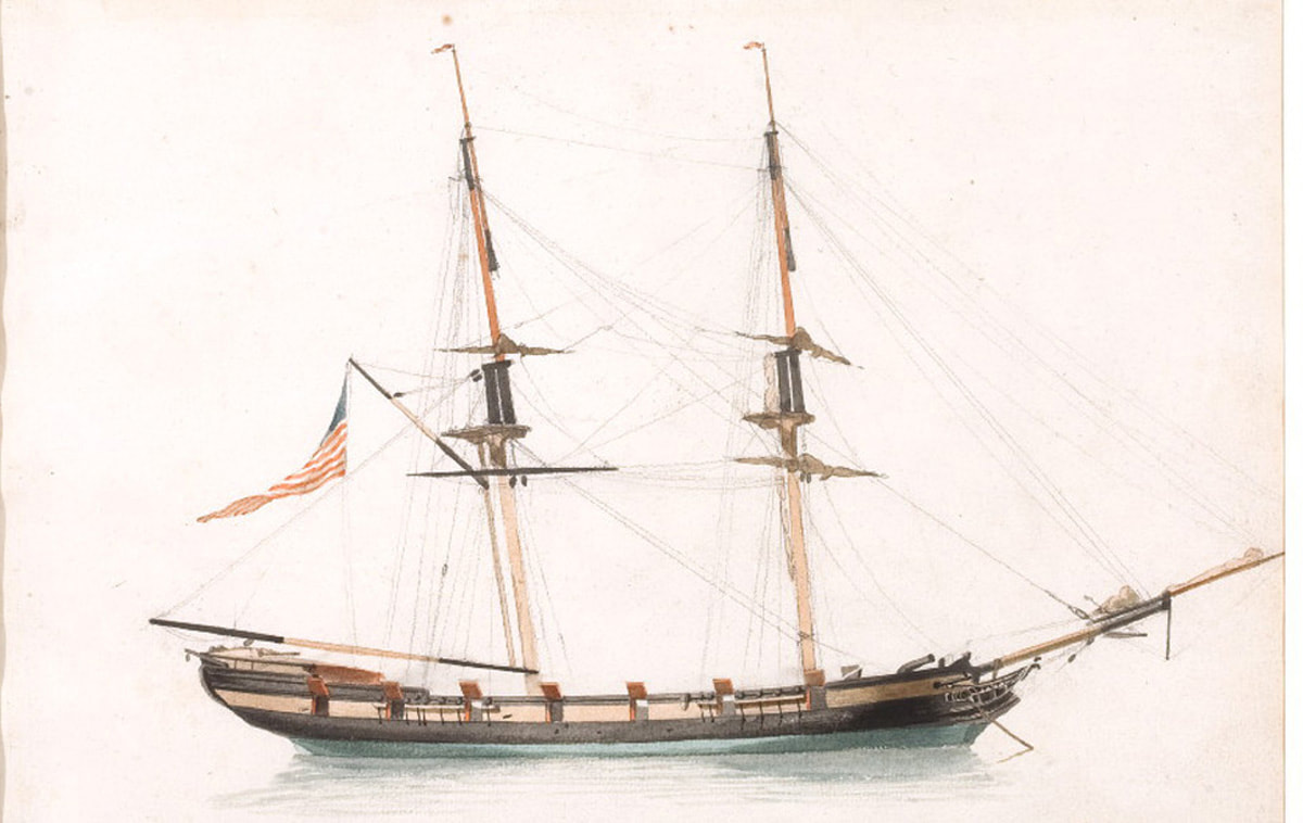 Brig Louisa, Antoine Roux ,  American privateer