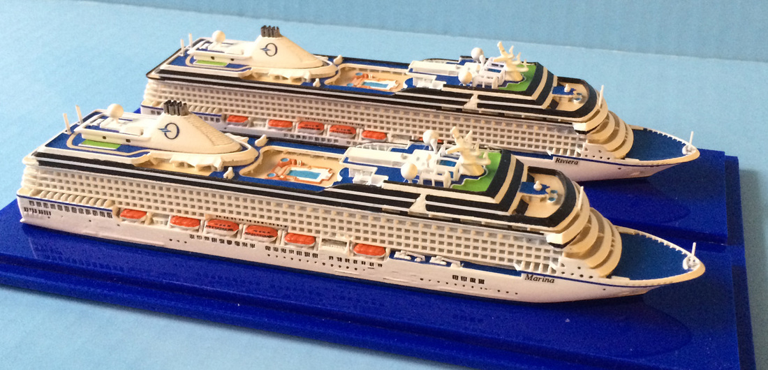 Oceania Marina and Riviera cruise ship models 1:1250 scale by Scherbak, Picture