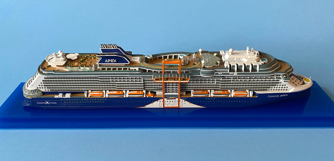 Celebrity Apex cruise ship model 1:1250 scale, by Scherbak