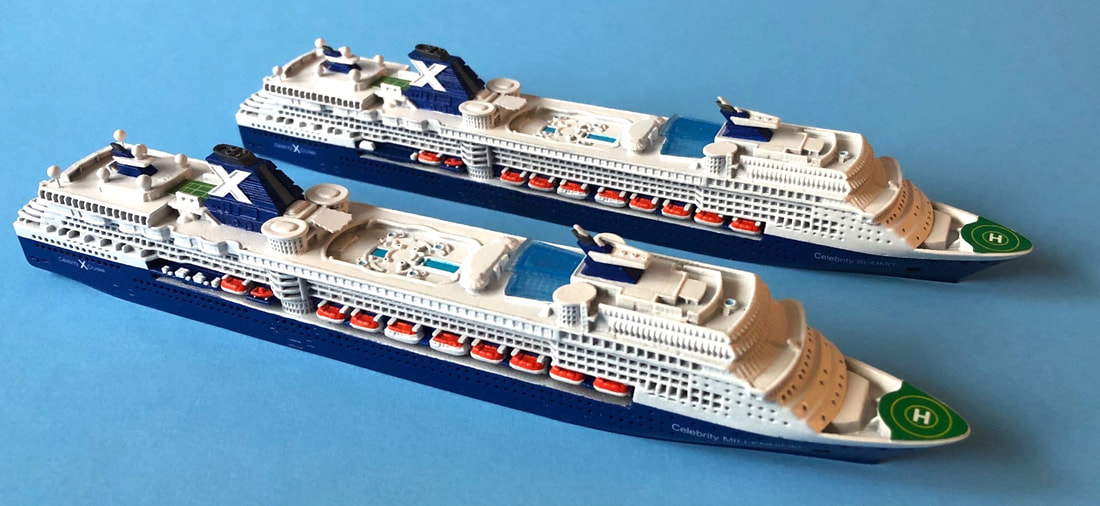 Celebrity Millennium, Infinity, Summit, Constellation cruise ship models 1:1250 scale by Scherbak, Picture