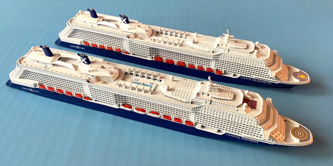 PictureCelebrity Equinox and Celebrity Silhouette cruise ship models 1:1250 by Scherbak