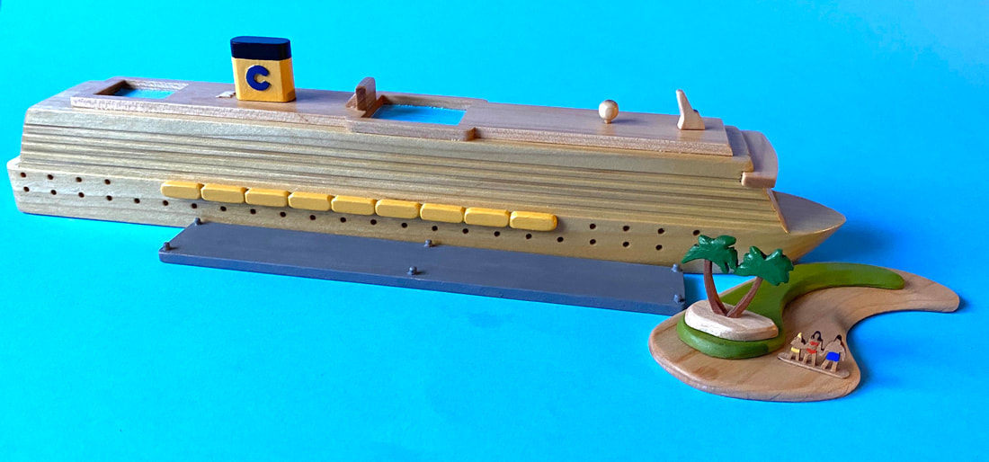 COSTA Cruise ship wooden toy boat by ScherbaK