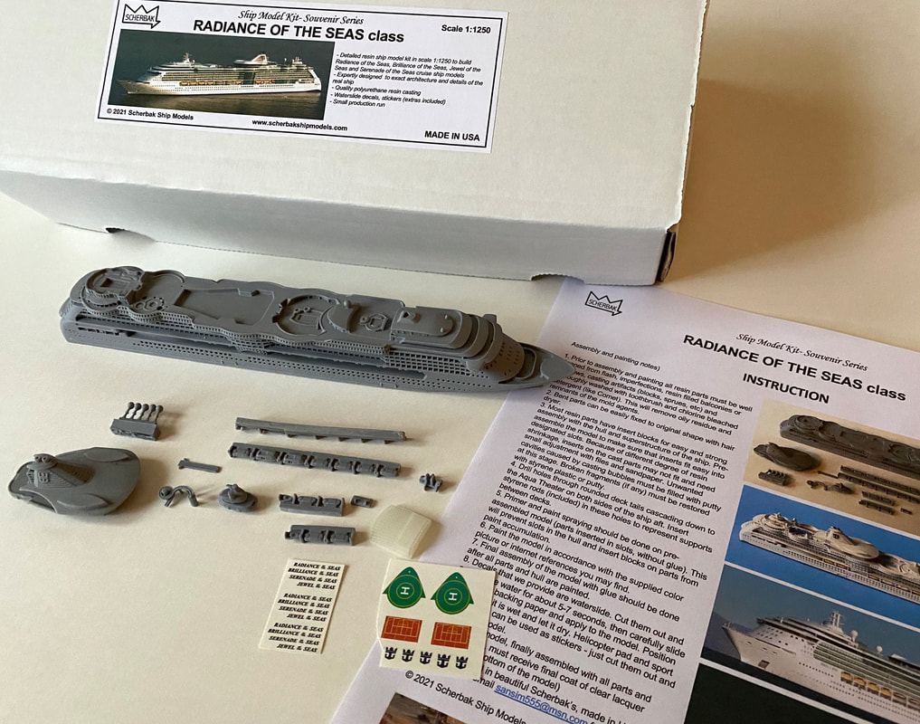 Radiance of the Seas class cruise ship model kit 1:1250 scale picture