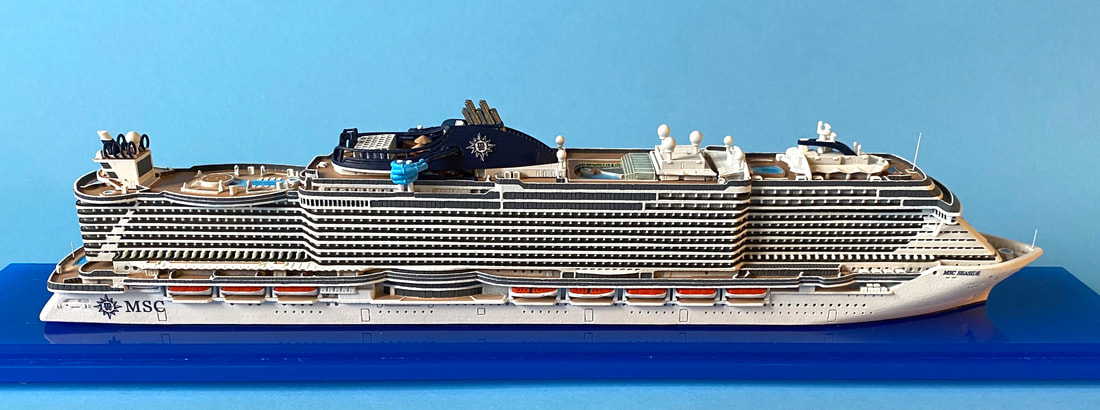 MSC Seaside  and MSC Seaview cruise ship models 1:1250 scale, by Scherbak