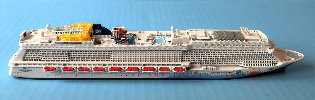Norwegian Breakaway class cruise ship model 1:1250 scale