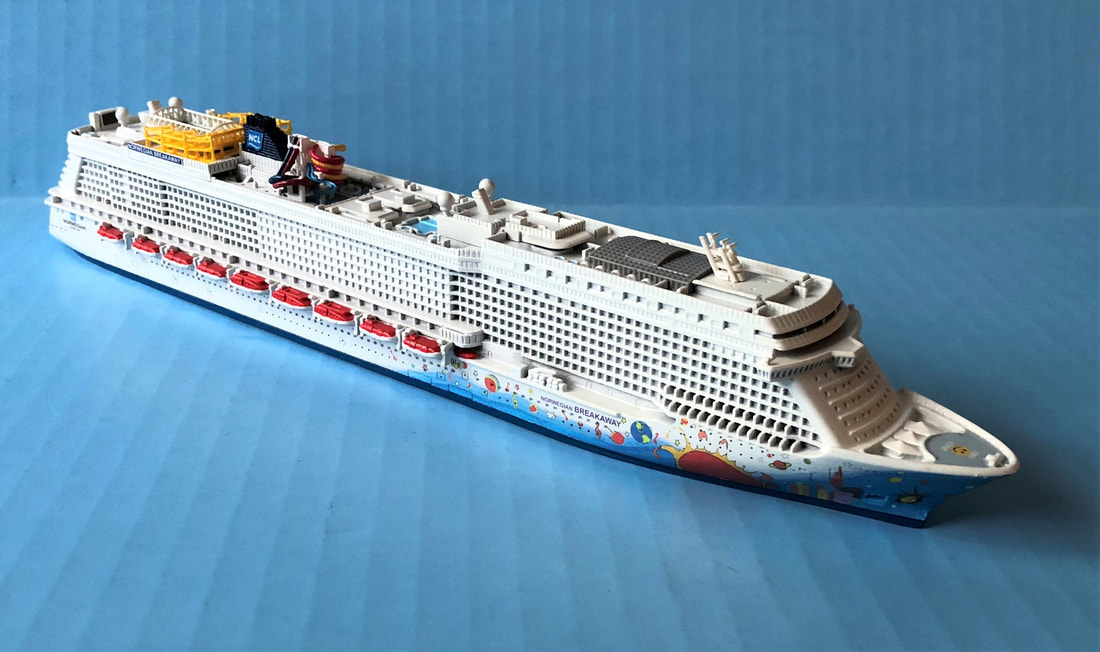 small plastic cruise ship models