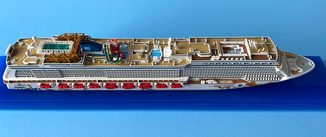 Norwegian Getaway cruise ship model 1:1250 scale by Scherbak