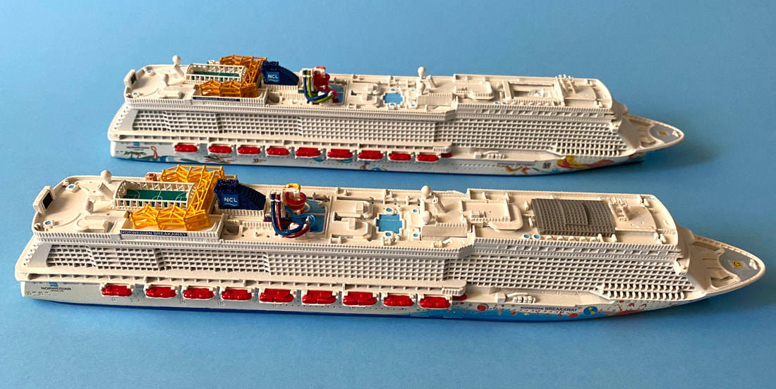 Norwegian Breakaway and Getaway cruise ship models 1:1250 scale by Scherbak