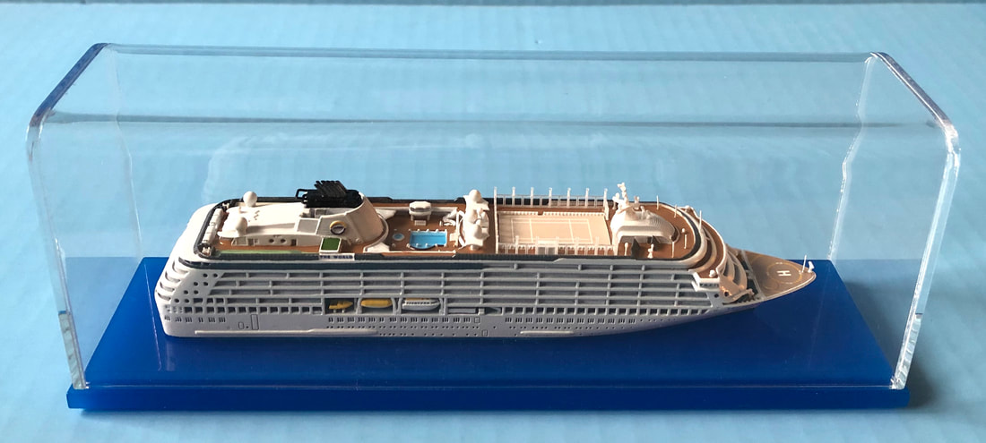 MS THE WORLD ResinenSea  Residence cruise ship model